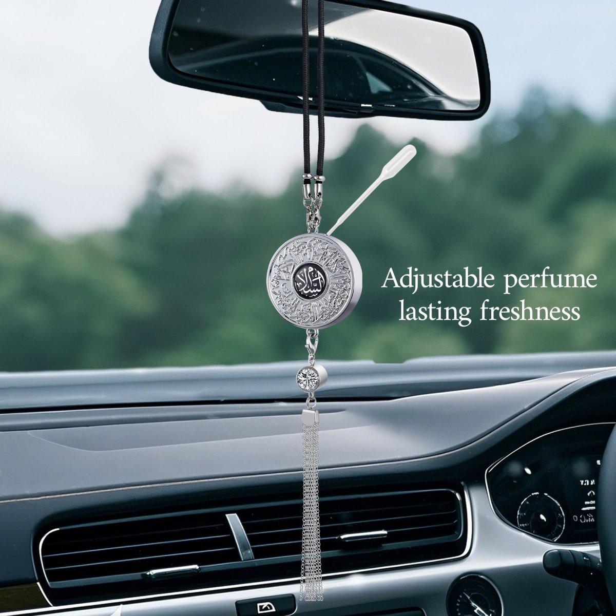 Accessoire de Voiture Islamique à Suspendre en Alliage | Ornement Suspendu pour Voiture avec Verset du Coran (MAC238)