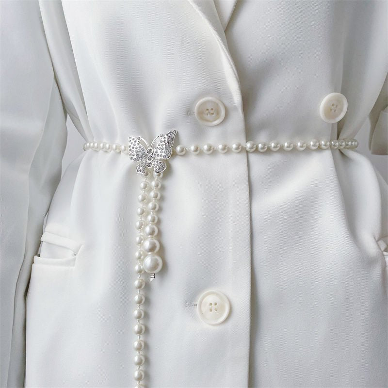 Ceinture Élégante et Polyvalente à Cascade de Perles (MAC349)