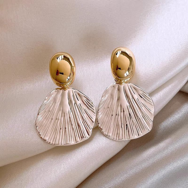 Boucles d'oreilles pendantes texturées artisanales Everyday Chic (MAC323)