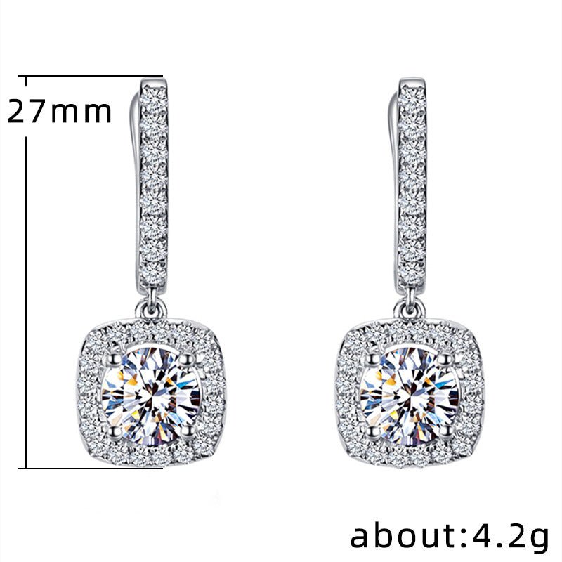 Boucles d'oreilles polyvalentes en zircone micro-pavée (MAC191)