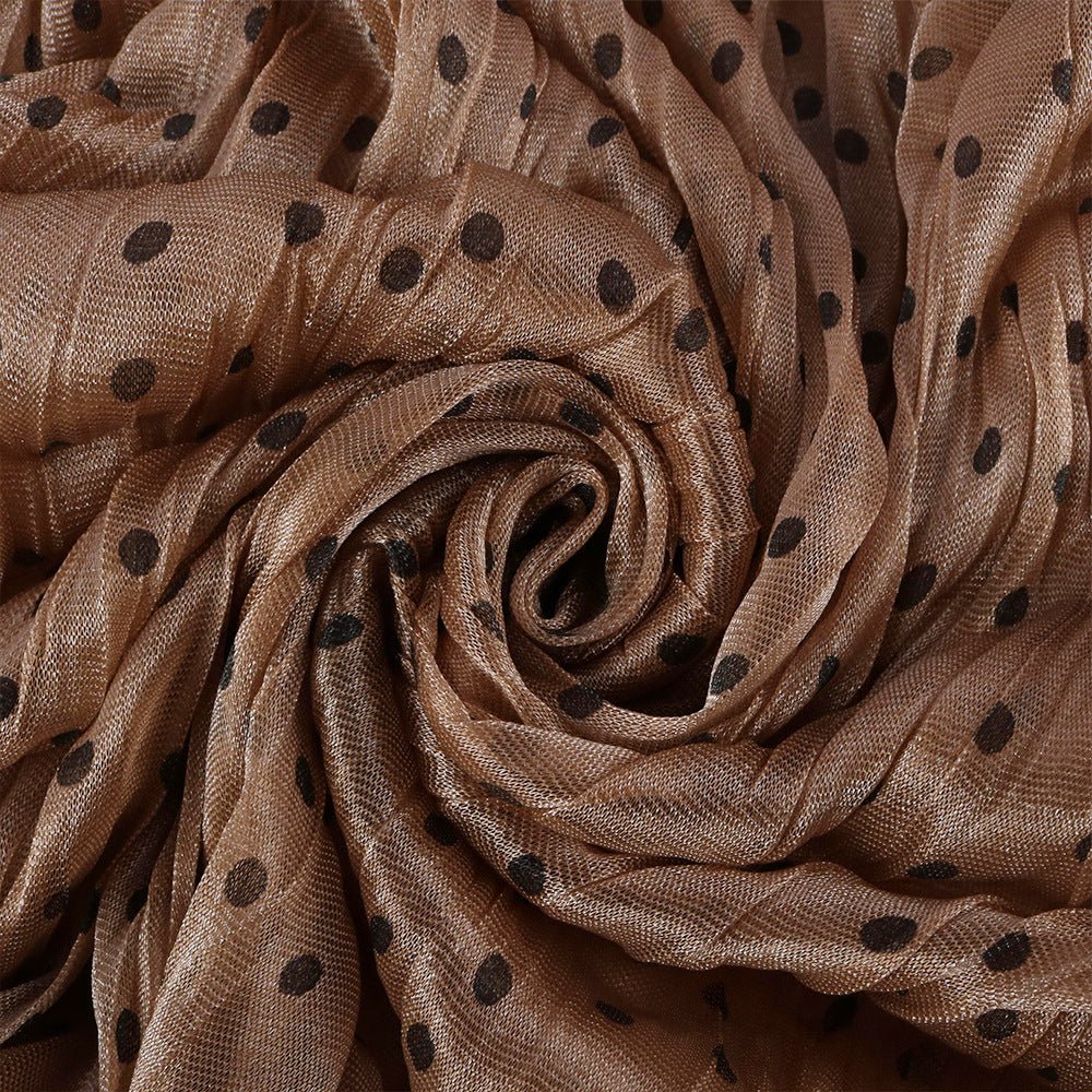 Foulard Hijab Shimmer Froissé à Pois (MH249)