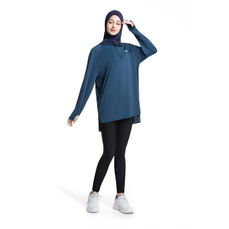 Haut de running pour femme séchage rapide demi-zip (MS115)
