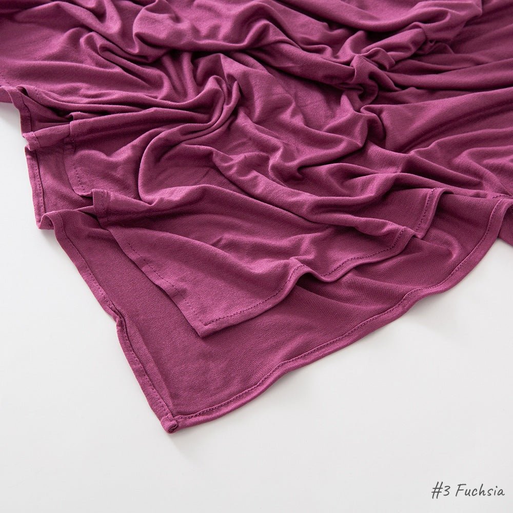Hijab en Coton Mercerisé Jersey Bouclé Angle Droit, Haute Qualité, Respirant (MH068)
