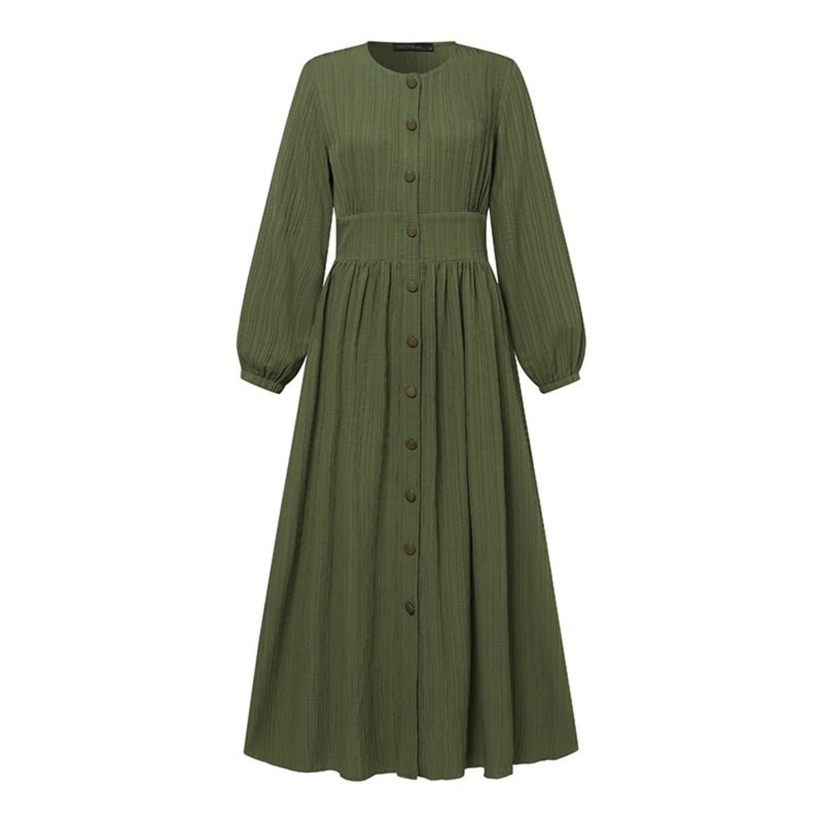 Robe Abaya Vintage à Boutons | Robe Modeste à Manches Longues (MA256)