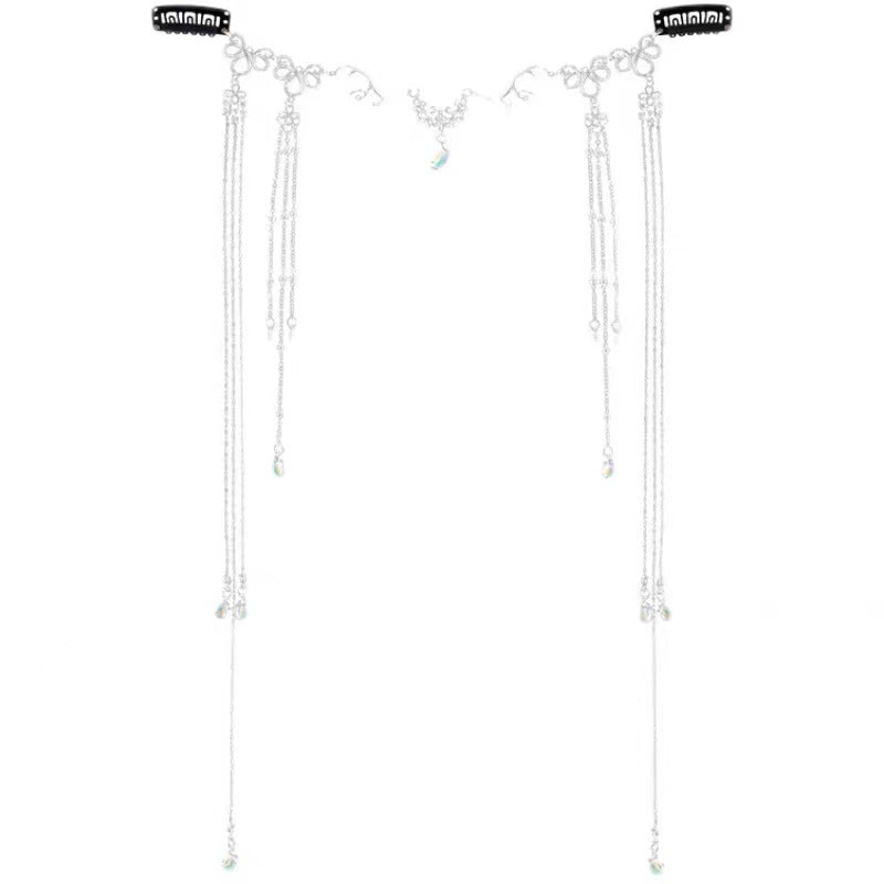 Bijou de Tête Élégant à Pendentif Cristal en Goutte, Accent Frontal (MAC335)