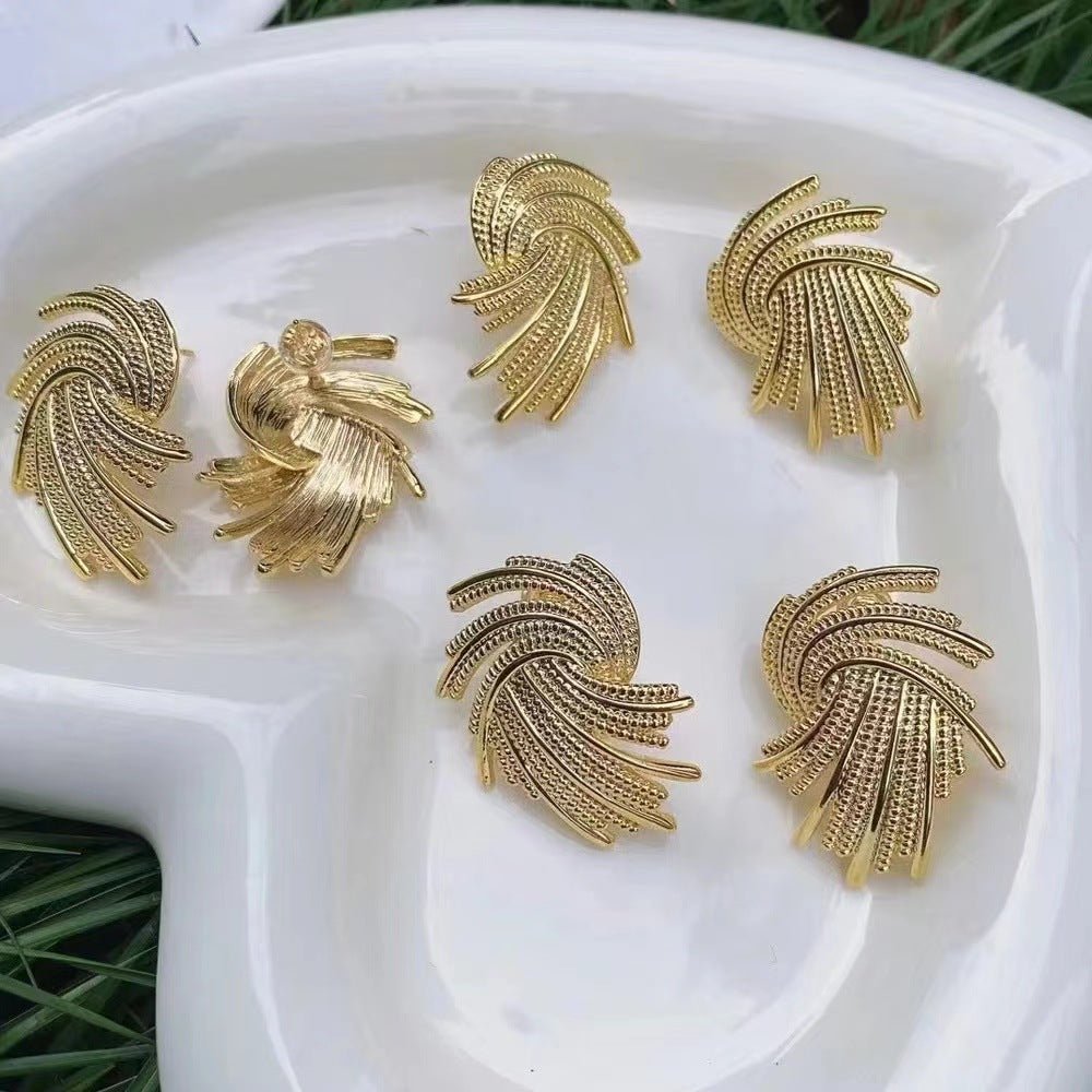 **MAC171 Boucles d'oreilles en métal, design géométrique unique et haut de gamme**