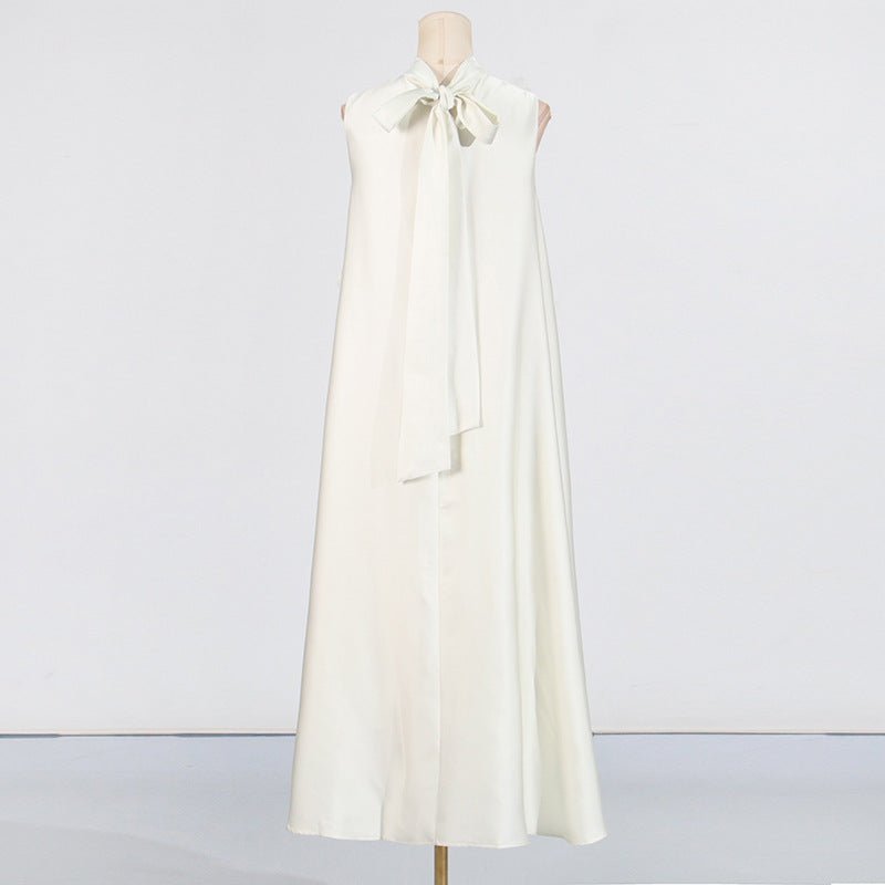 Robe Maxi sans Manches à Appliqués Floraux 3D (MS358)