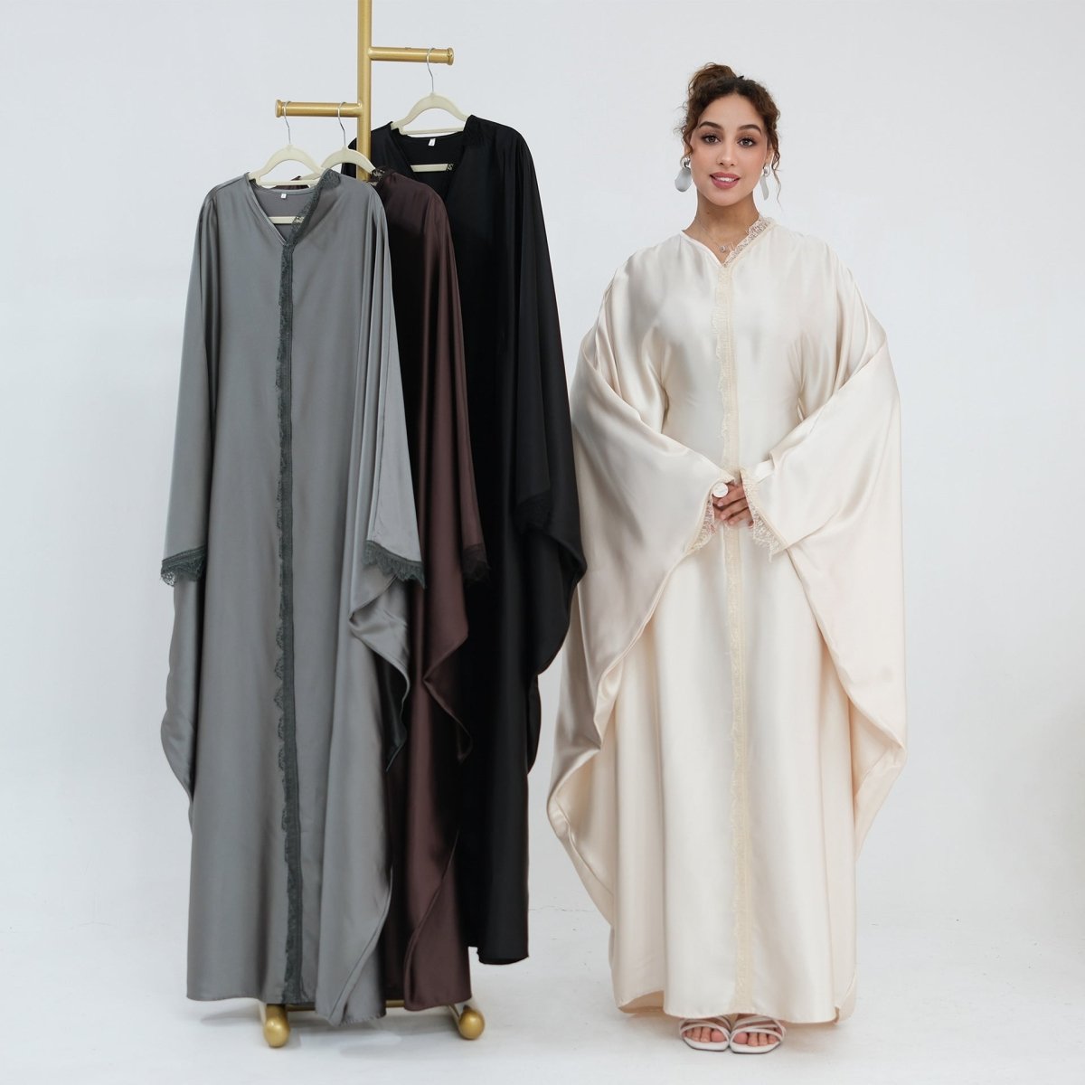Abaya Papillon à Manches Chauve-Souris (MA442)