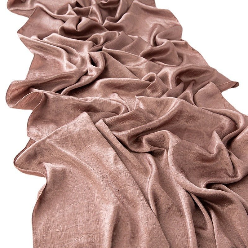 MH065 Satin Imitation Soie Froissé Brillant Écorce