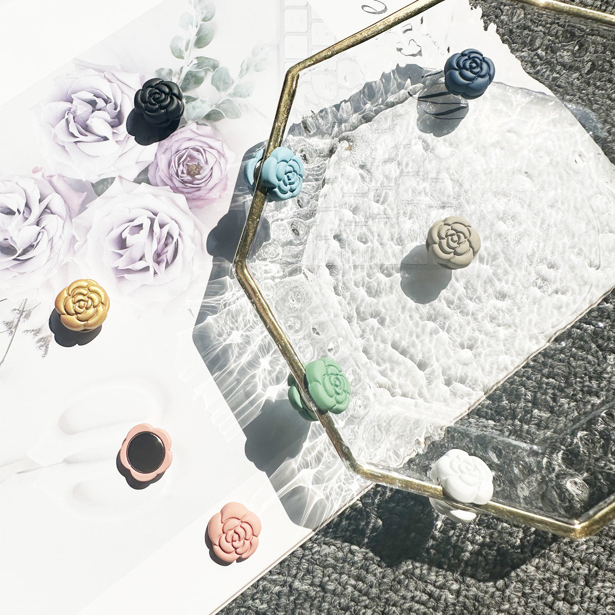 Épingle Magnétique Camellia Sécurité Élégance pour Hijab & Écharpe (MAC342)