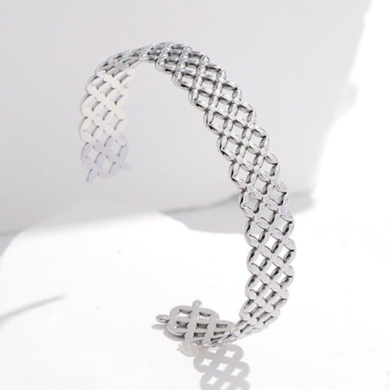 Bracelet ajustable MAC143 en acier titane, couleur inaltérable