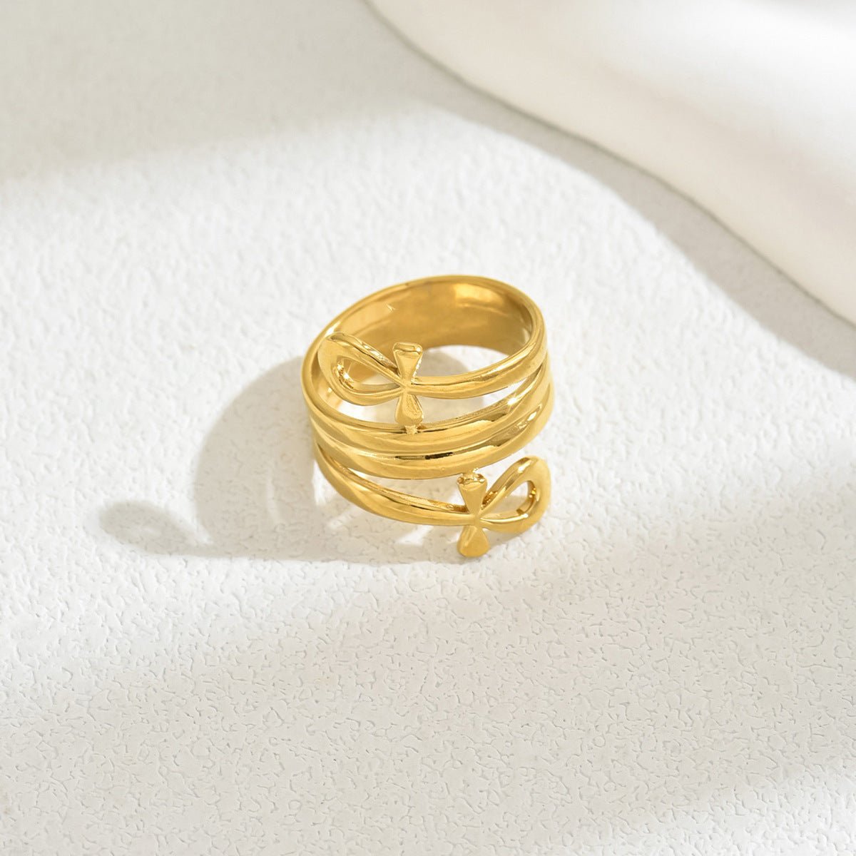 Bague Statement Design Nœud Minimaliste (MAC411)