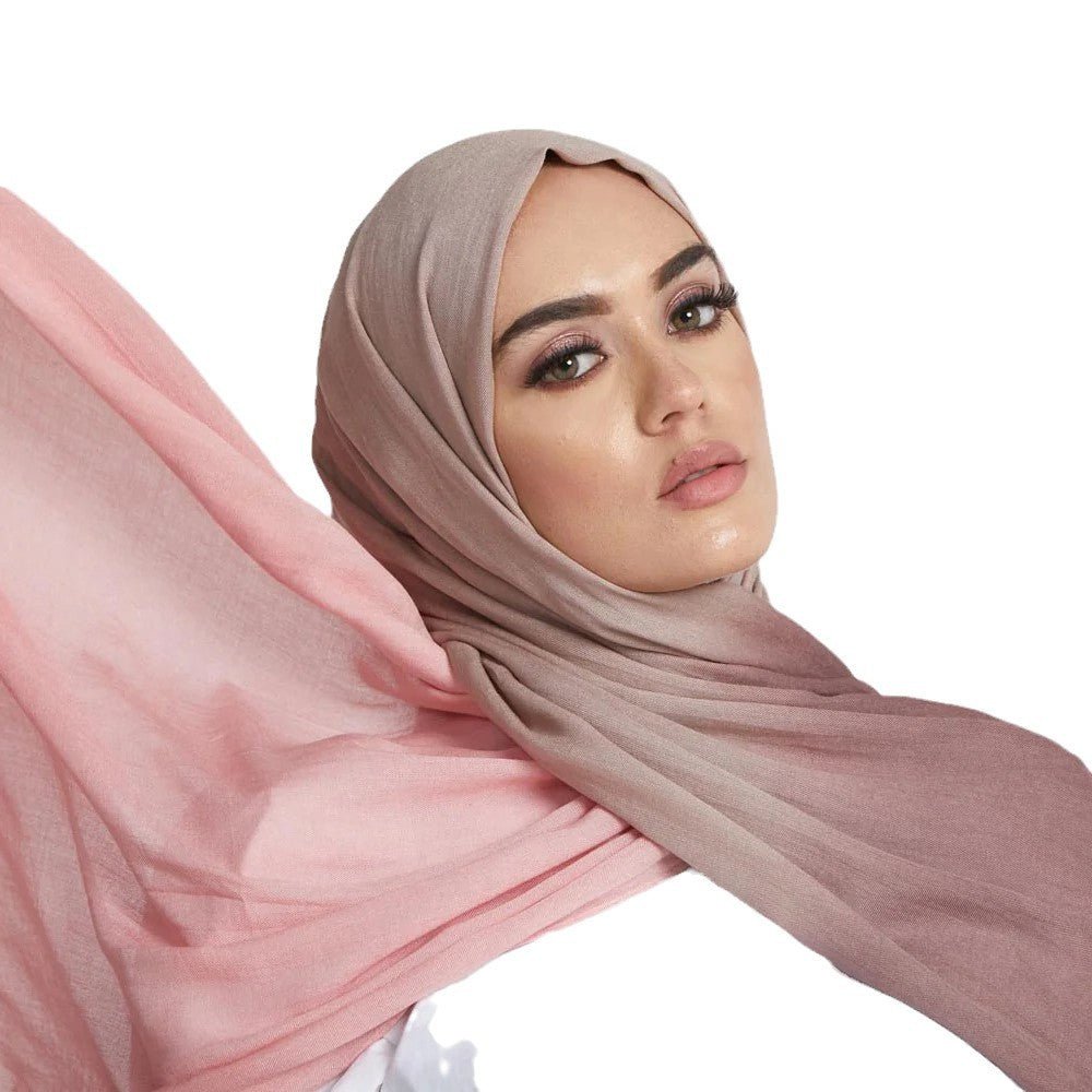 Hijab Modal Dégradé Doux | Hijab à Transition de Couleurs avec Fluidité Naturelle (MH162)