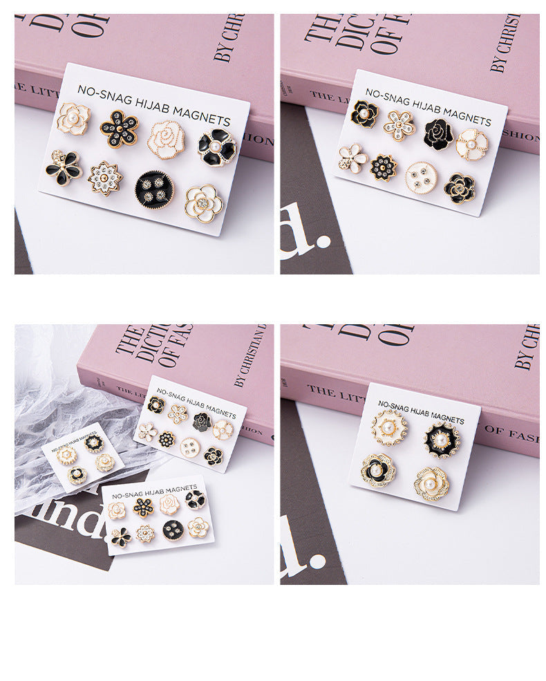 Broche magnétique pour hijab Versatile Allure Floral (MAC338)