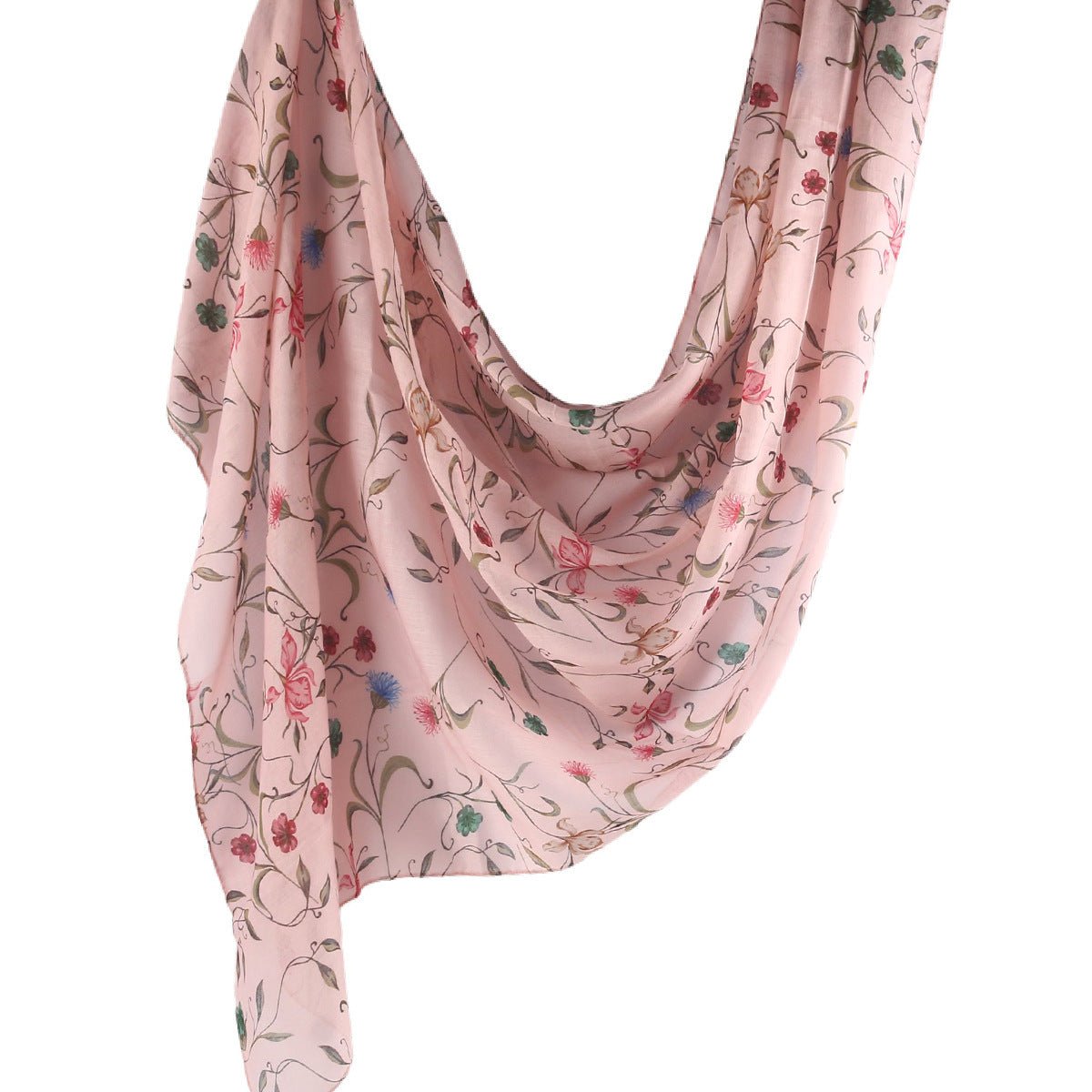Foulard Hijab Imprimé Floral Poly-Coton (MH233)
