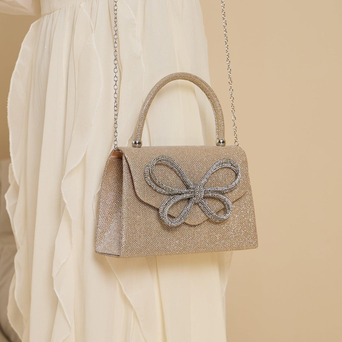 Sac de soirée MAC146 avec papillon en strass