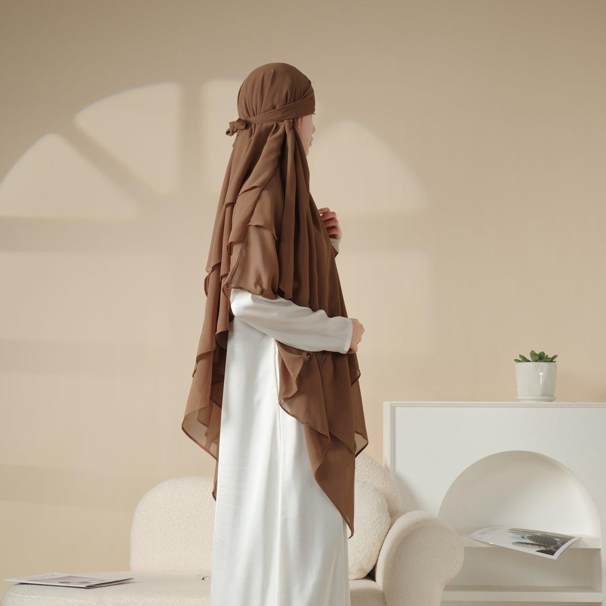 MK017 Foulard Khimar Long 3 Couches