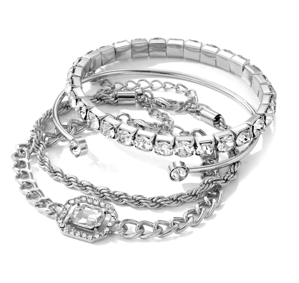 Bracelet Twist Personnalisé Rétro, Bracelet en Imitation Pierre Précieuse (MAC203)
