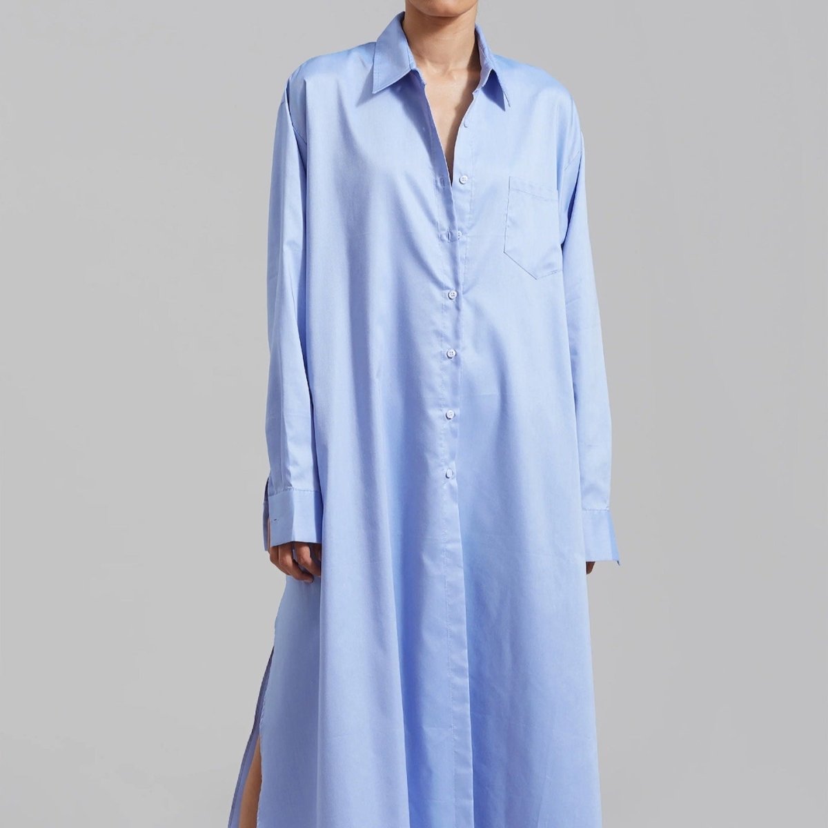 Robe-chemise oversize avec fentes latérales (MS332)