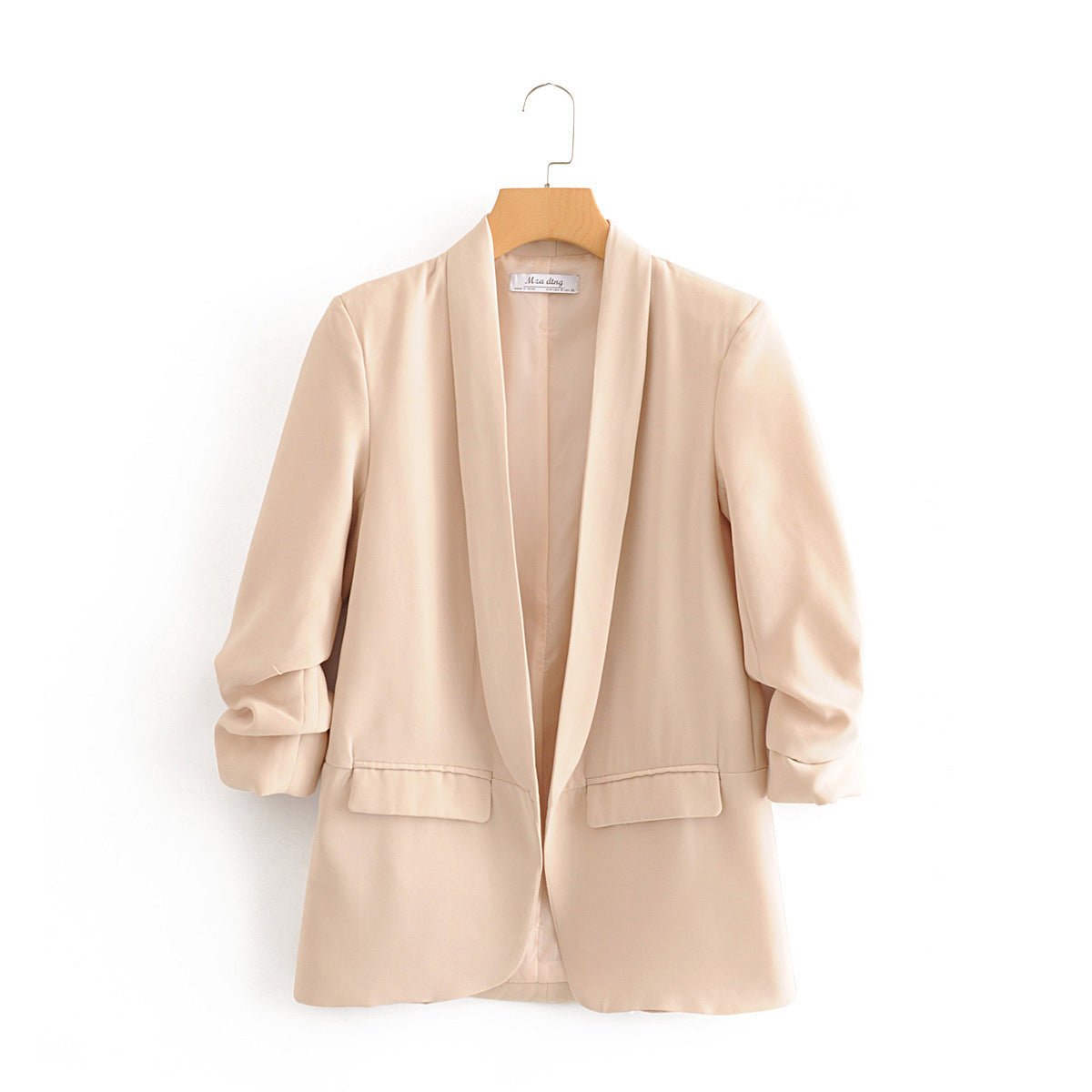 Blazer à manches froncées | Veste longue à manches trois-quarts (MS241)