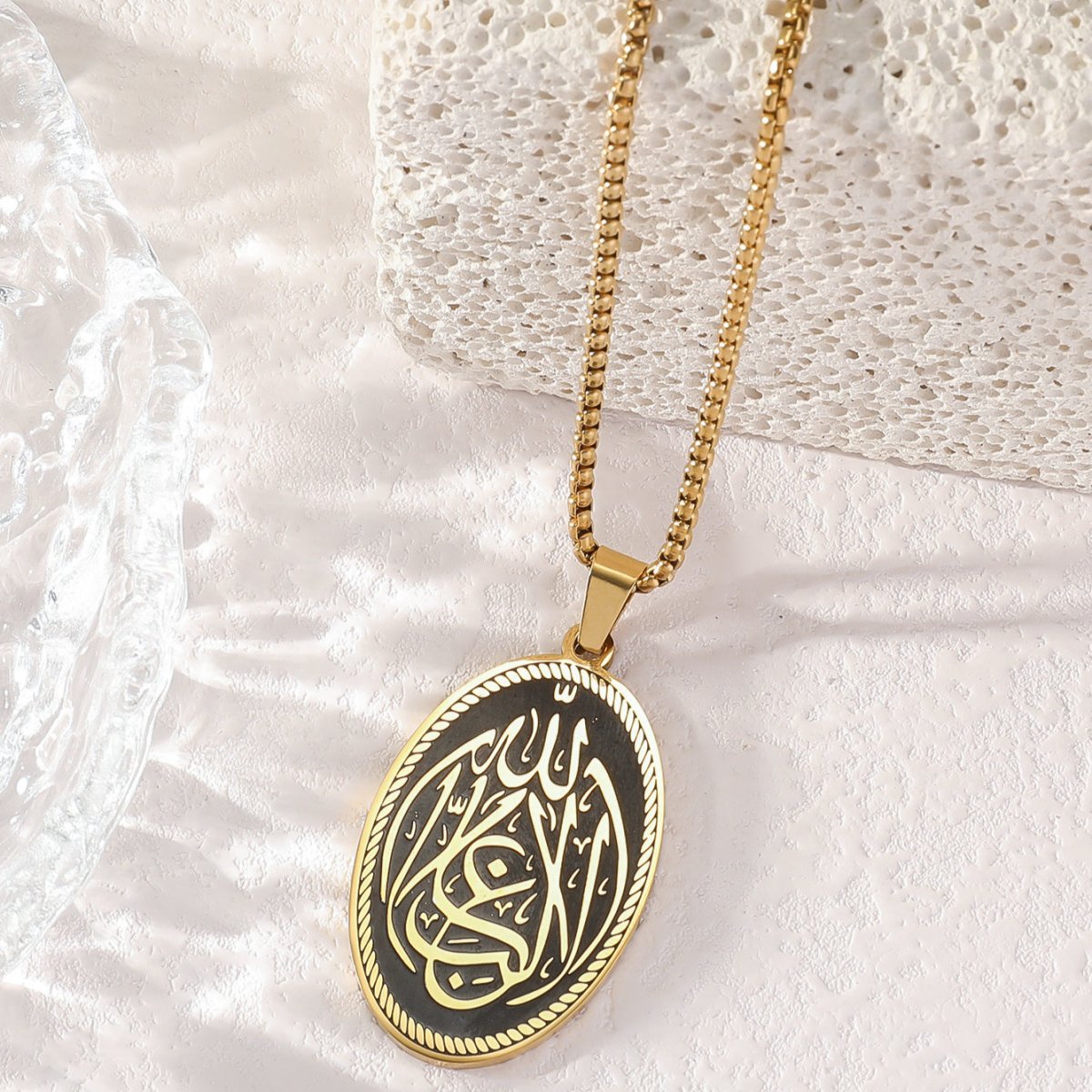 Collier homme rétro personnalisable et polyvalent en acier titane (MAC225) (AVEC BOÎTE CADEAU)