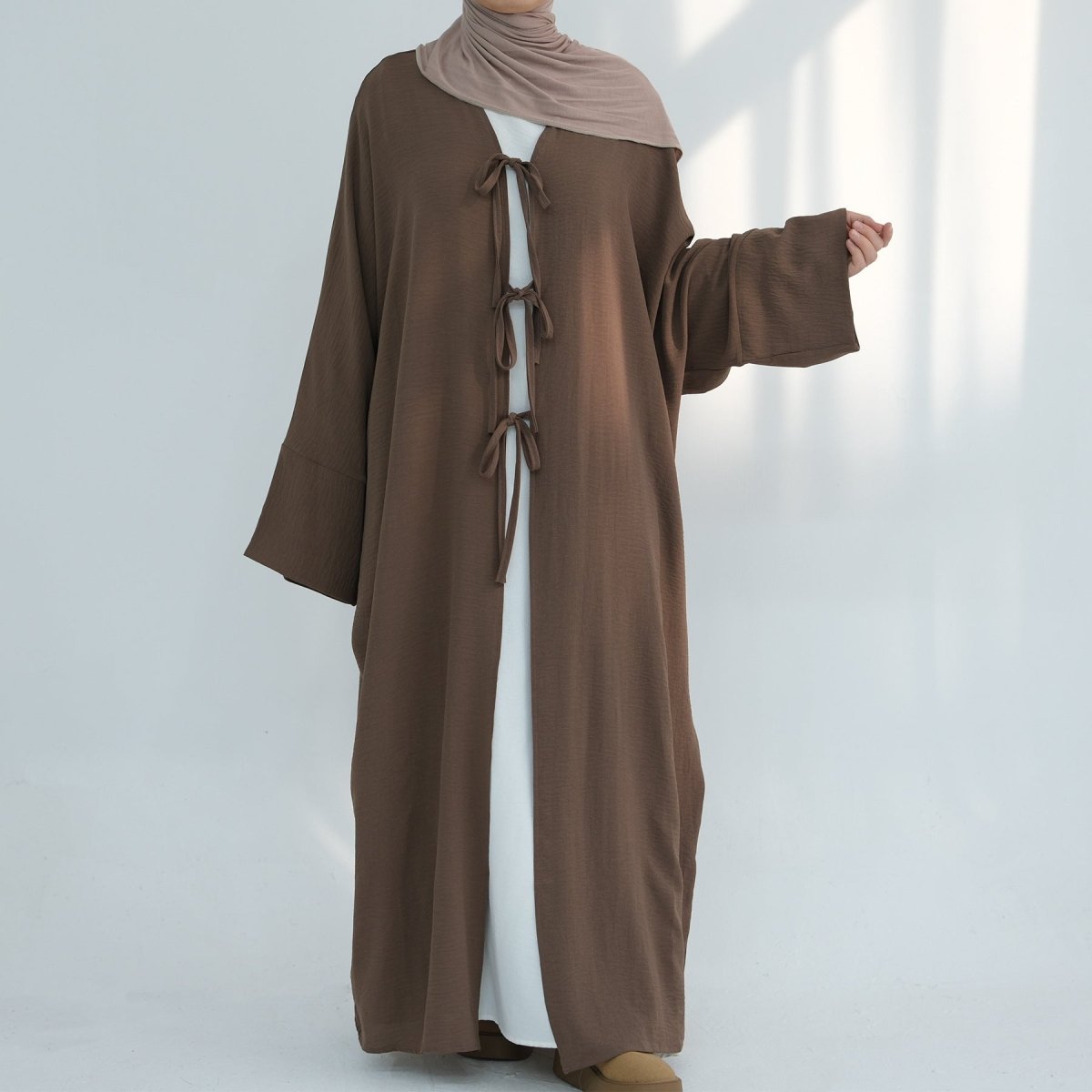 Kimono Abaya Ouvert Ample à Lacets (MOA107)