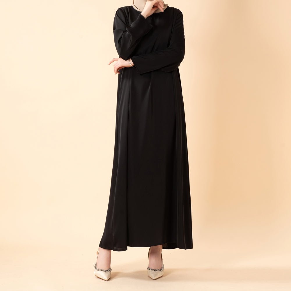 Robe Intérieure en Satin à Manches Longues (MA061)