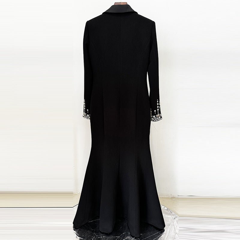 Robe de soirée blazer ornée de cristaux (MS300)