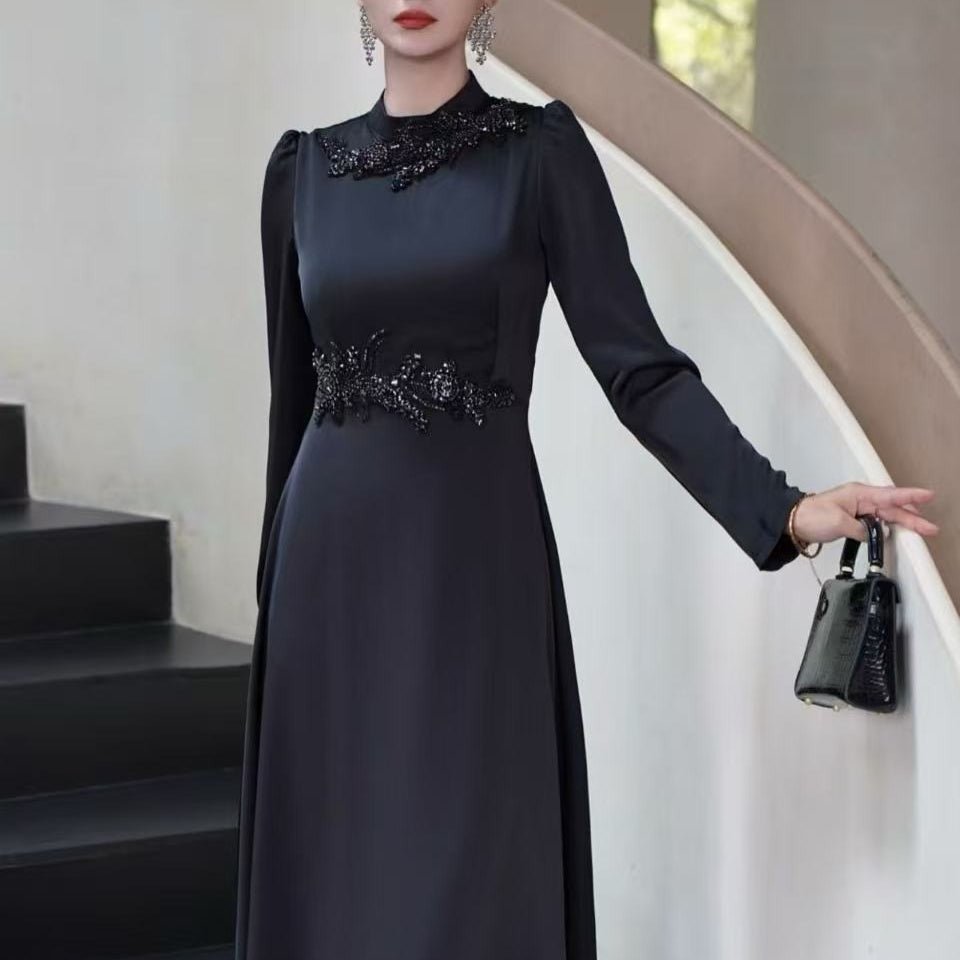Robe Maxi Perlée et Ornée (MS365)