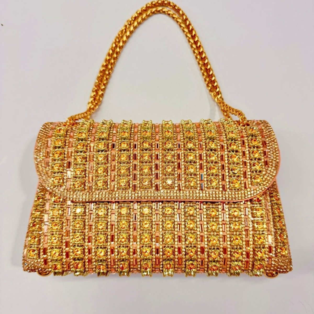 Sac pochette de soirée premium en strass cristal (MAC427)