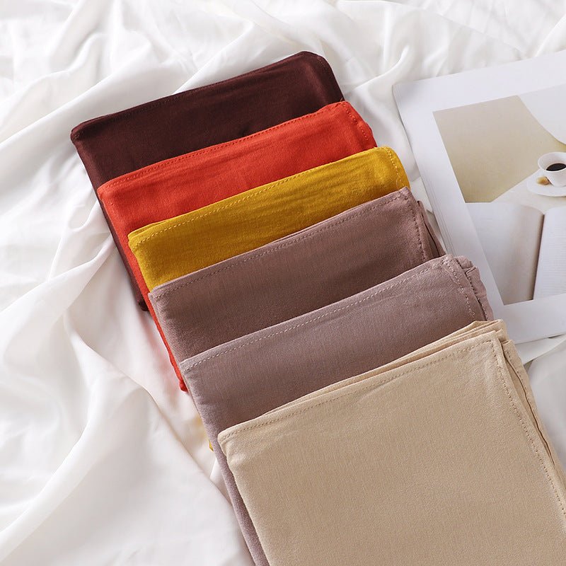 Hijab Premium Style Bohème en Coton Mercerisé Grand Format (MH114)