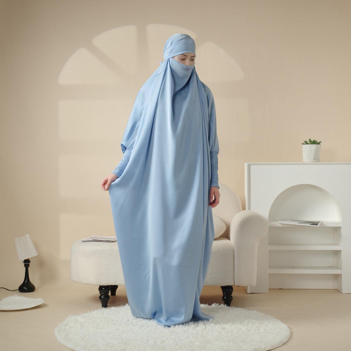 MJ006 Poignet scrunchie en tissu satiné pour Jilbab 1 pièce