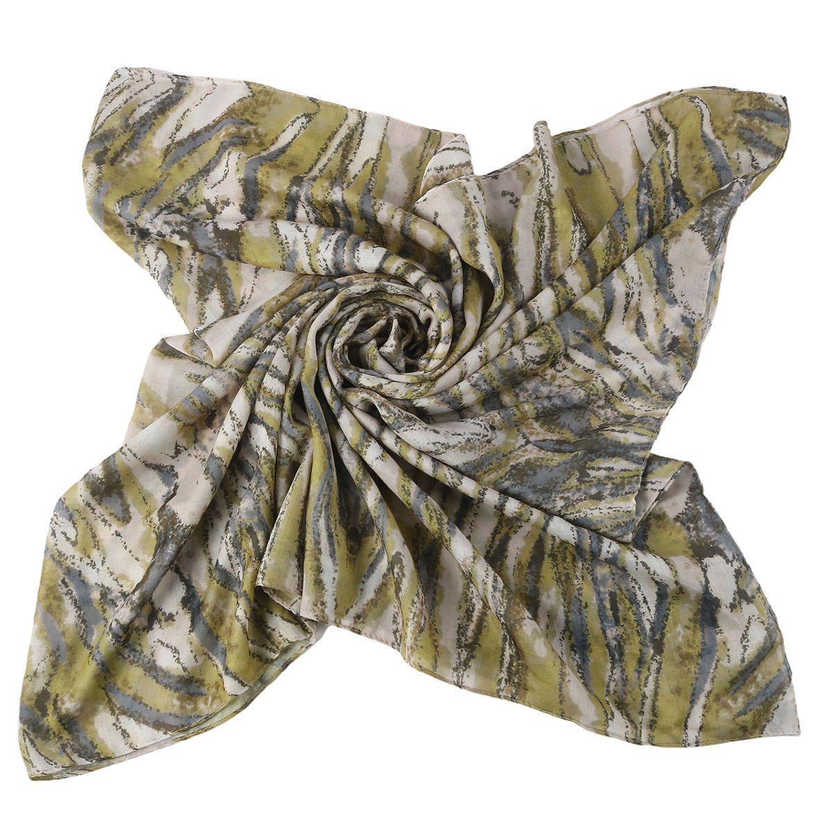 Écharpe Hijab en Coton Imprimé | Foulard Long Doux et Respirant (MH201)