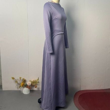 Robe modeste élégante à manches longues (MS297)