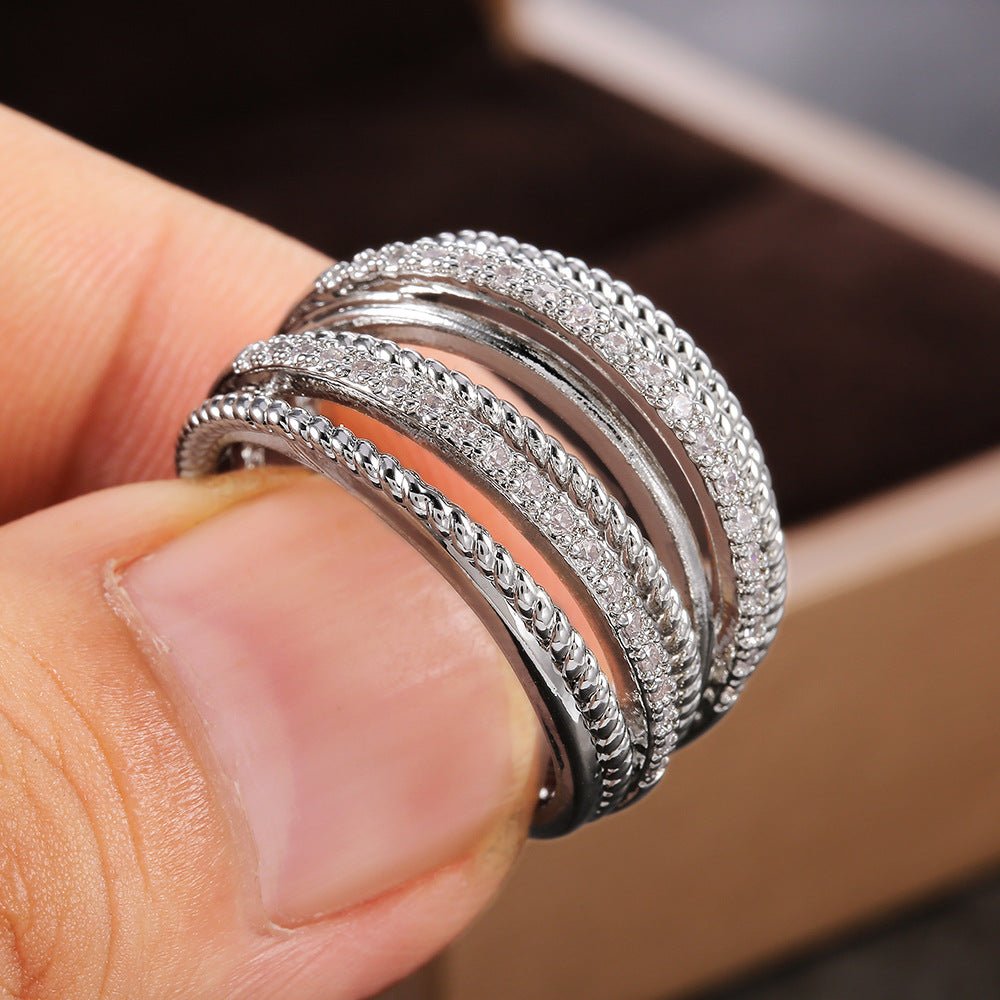 Bague croisée en zircone (MAC192)