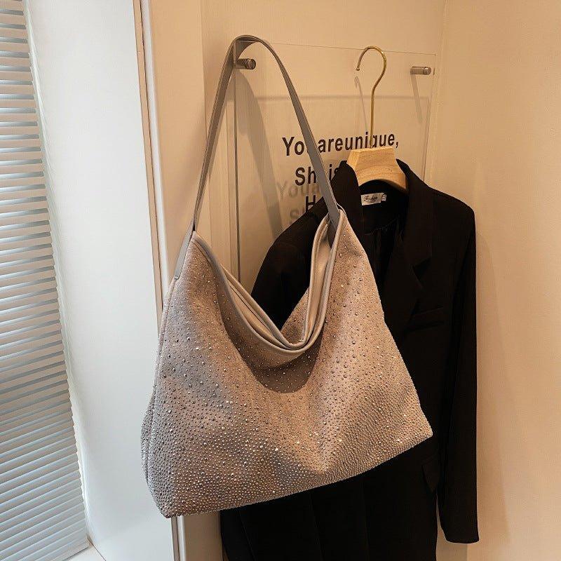 Sac fourre-tout MAC142 tendance à bandoulière orné de strass brillants