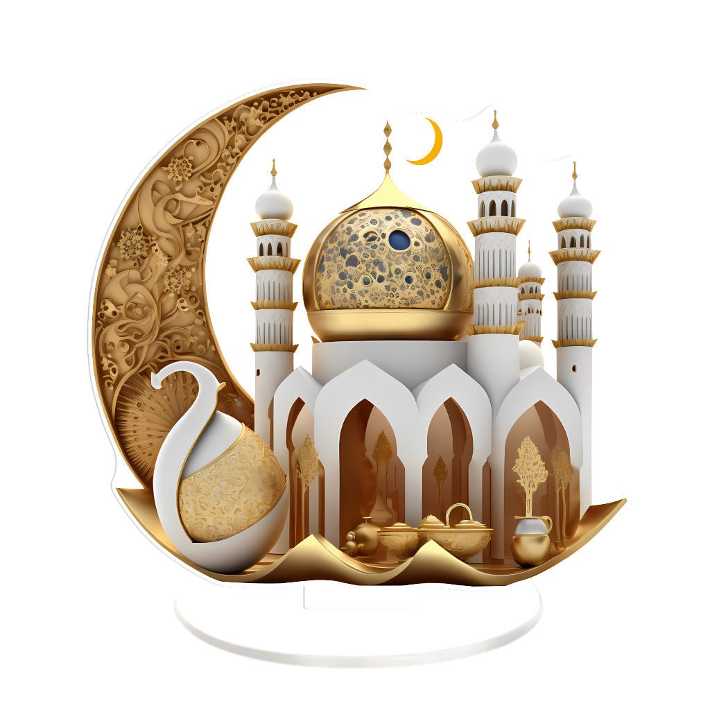 Décoration de table en acrylique style mosquée islamique (MAC386)