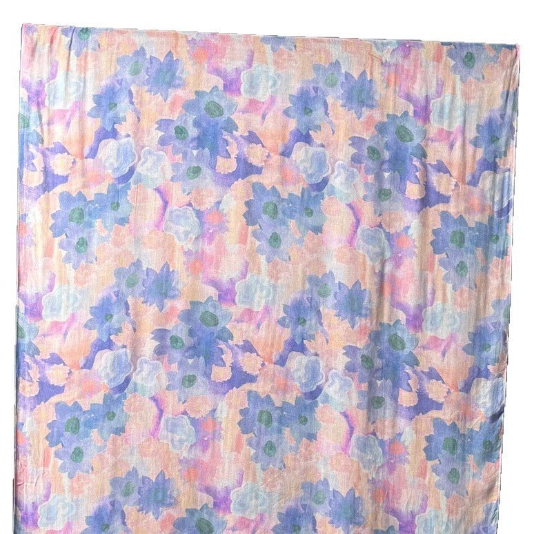 Foulard Hijab à Imprimé Floral Vibrant | Écharpe Botanique Légère (MH159)
