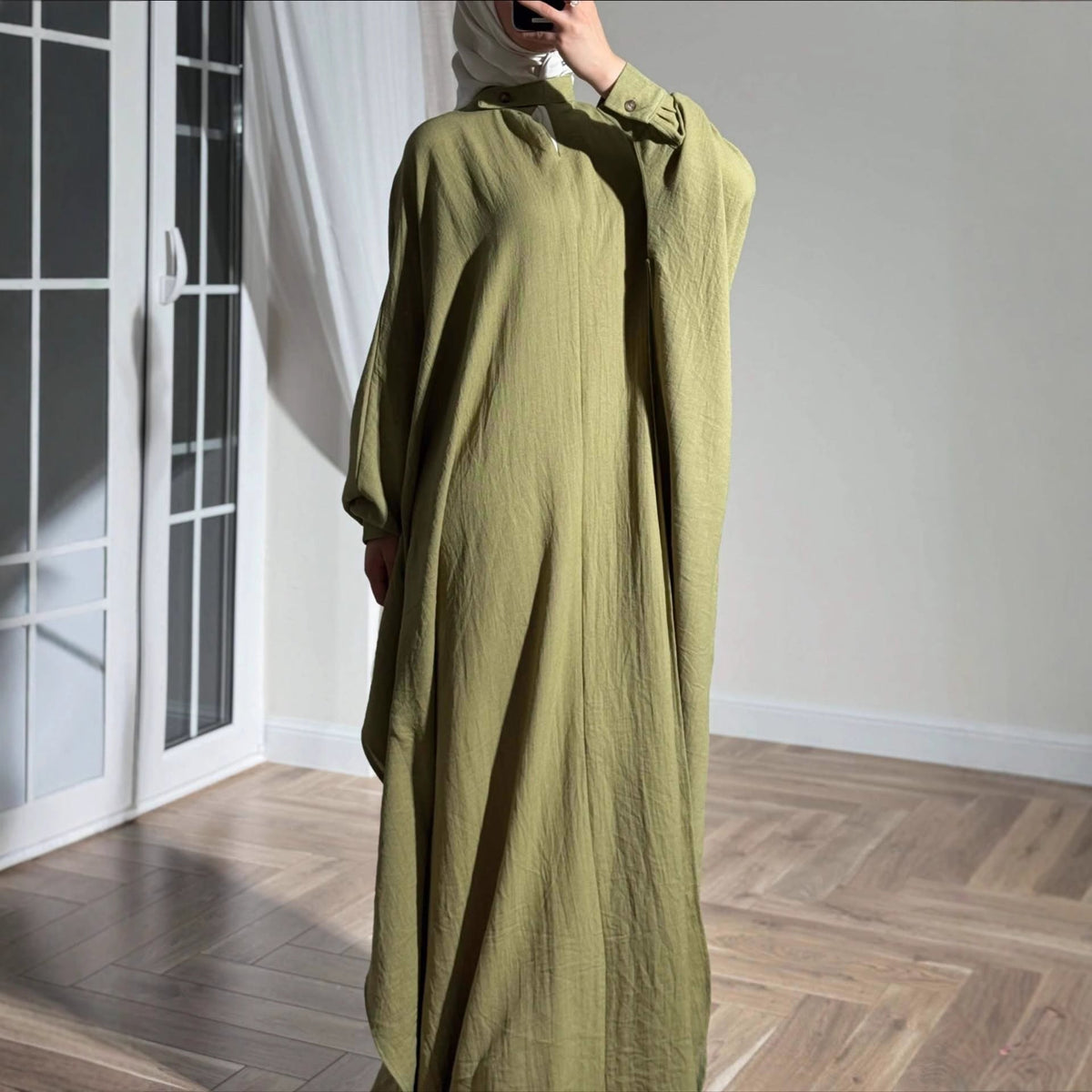 Abaya à manches chauve-souris (MA463)