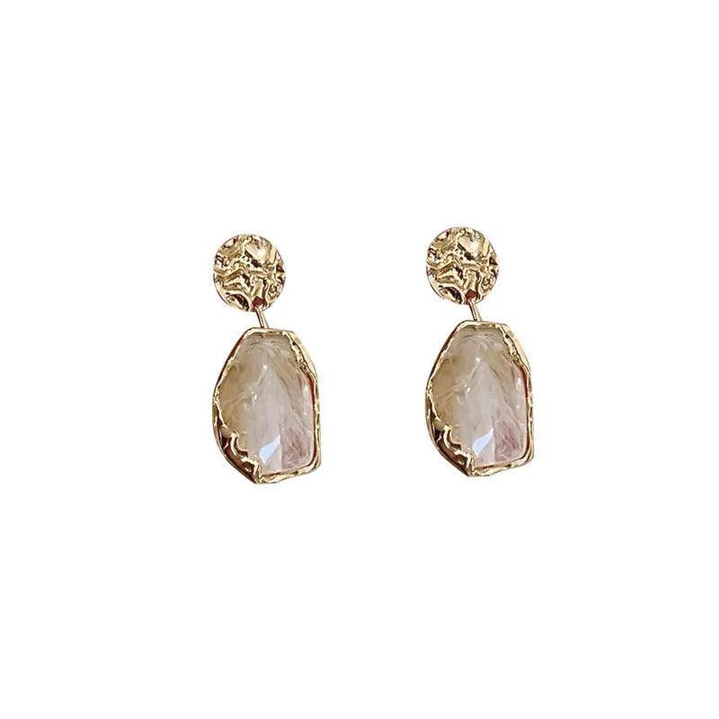 MAC065 Boucles d'oreilles pendantes Needle en acrylique, géométrie vintage