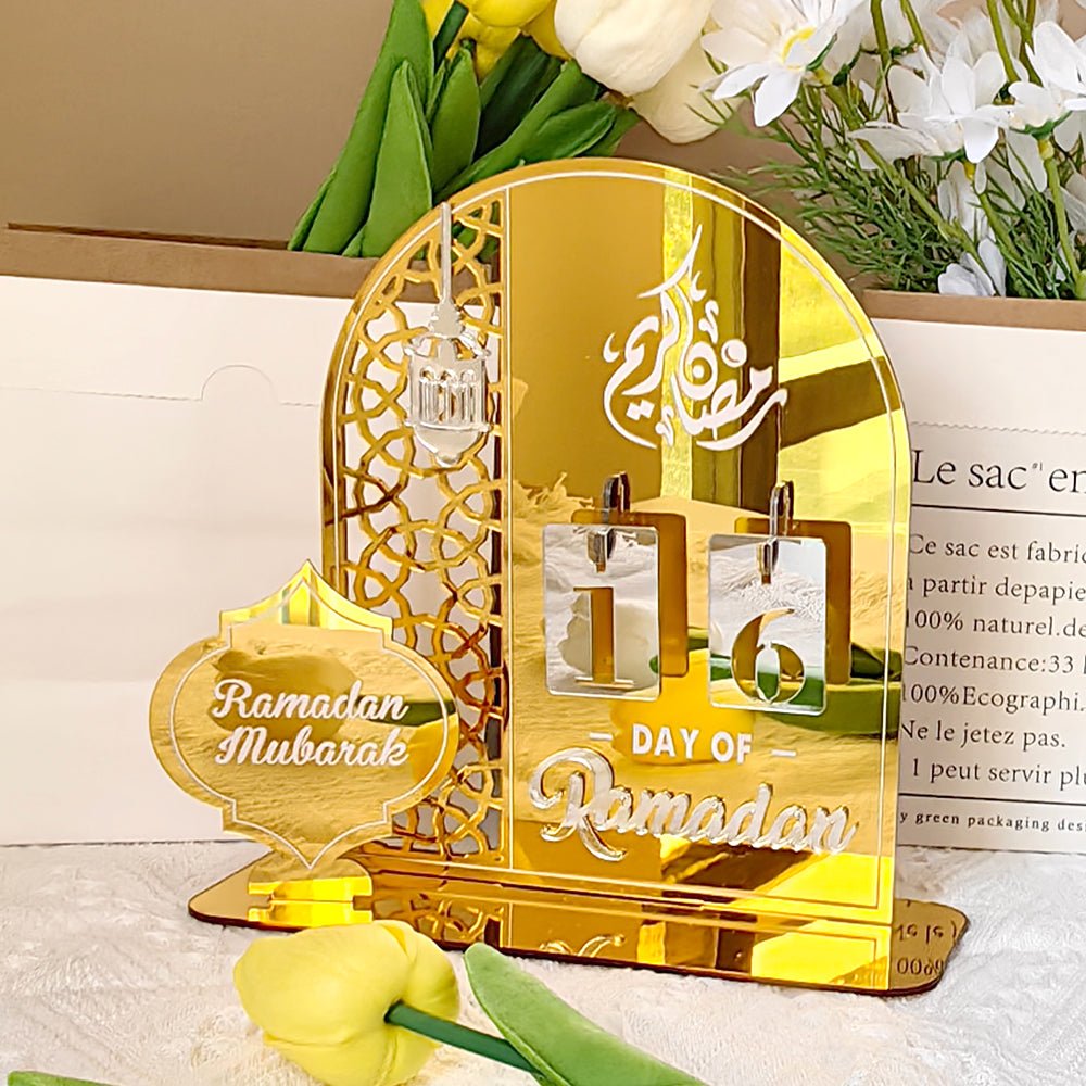 Ornement acrylique de compte à rebours créatif pour le Ramadan (MAC381)