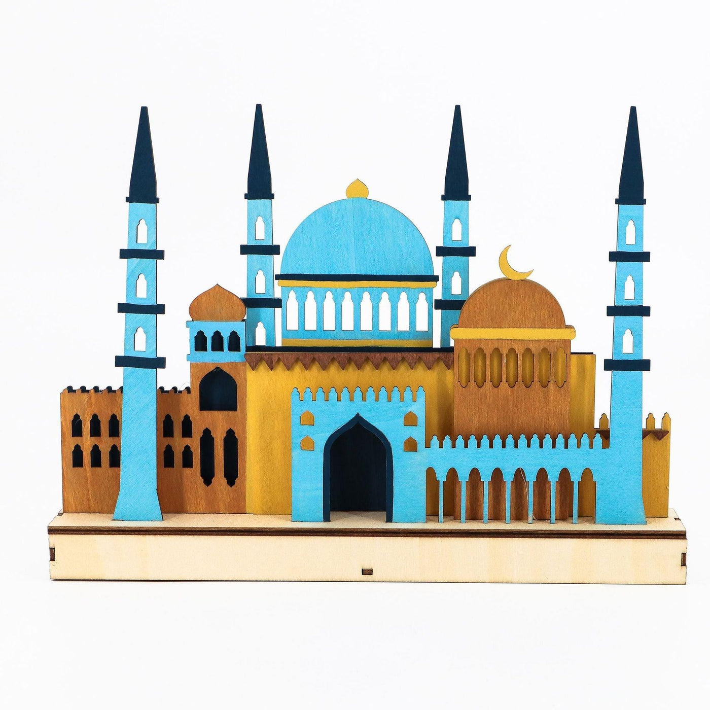 MR059 Lampe d'ambiance en bois LED en forme de MASJID
