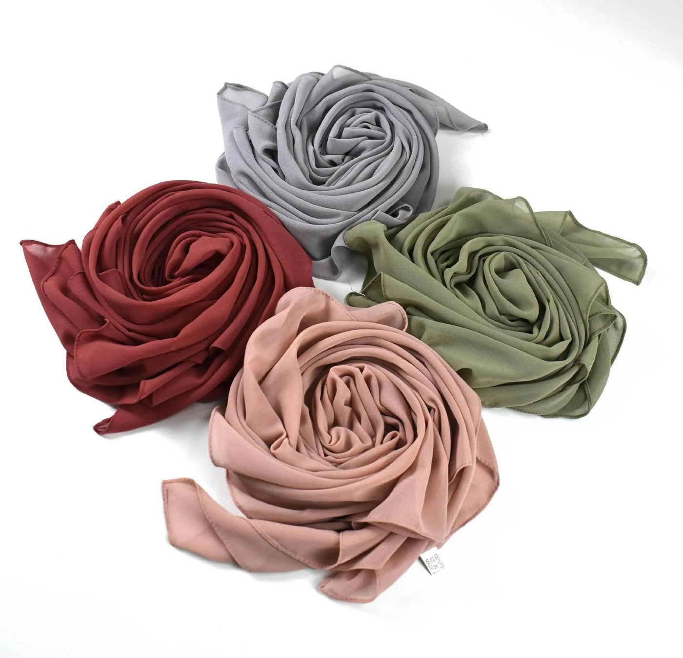 Hijab carré en mousseline perlée (MH028)