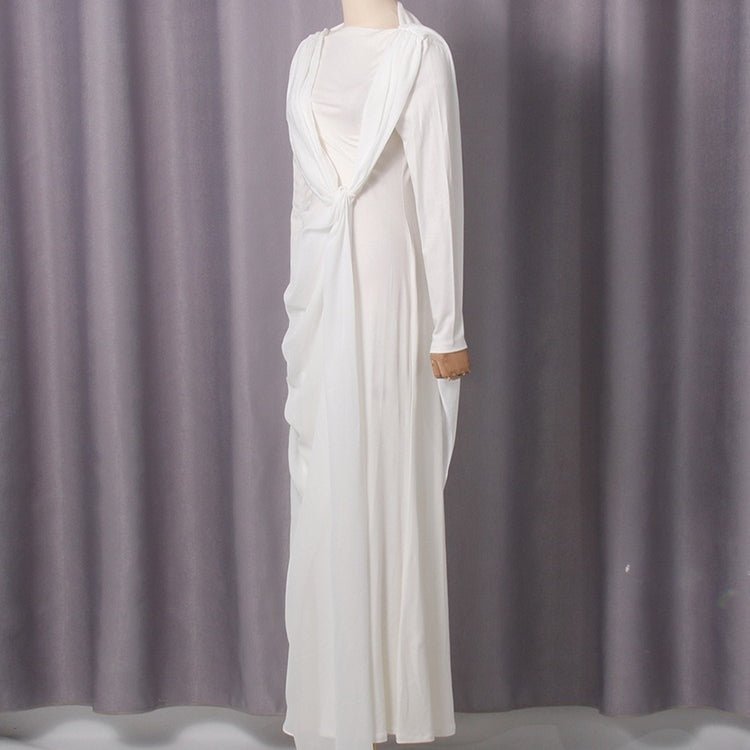 Robe Maxi Drapée Torsadée (MS364)