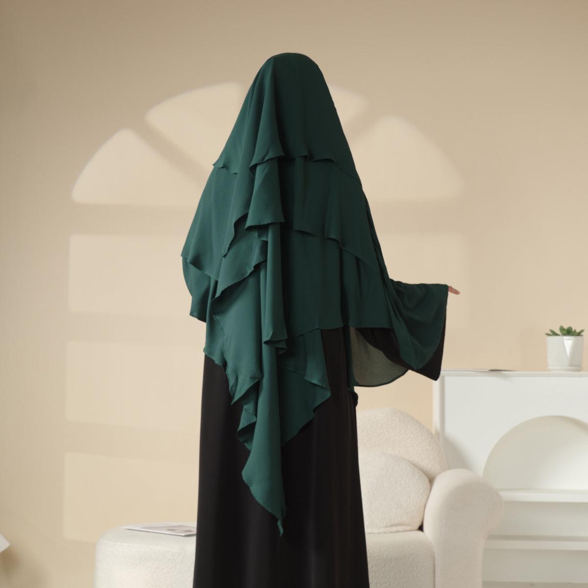 Khimar Trois Couches en Mousseline (MK002)