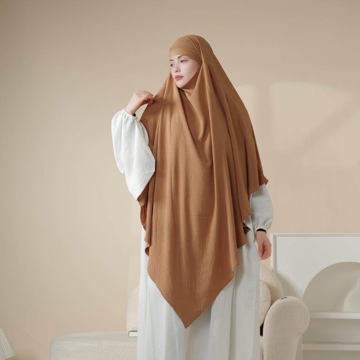 MK005 Khimar une couche en crêpe