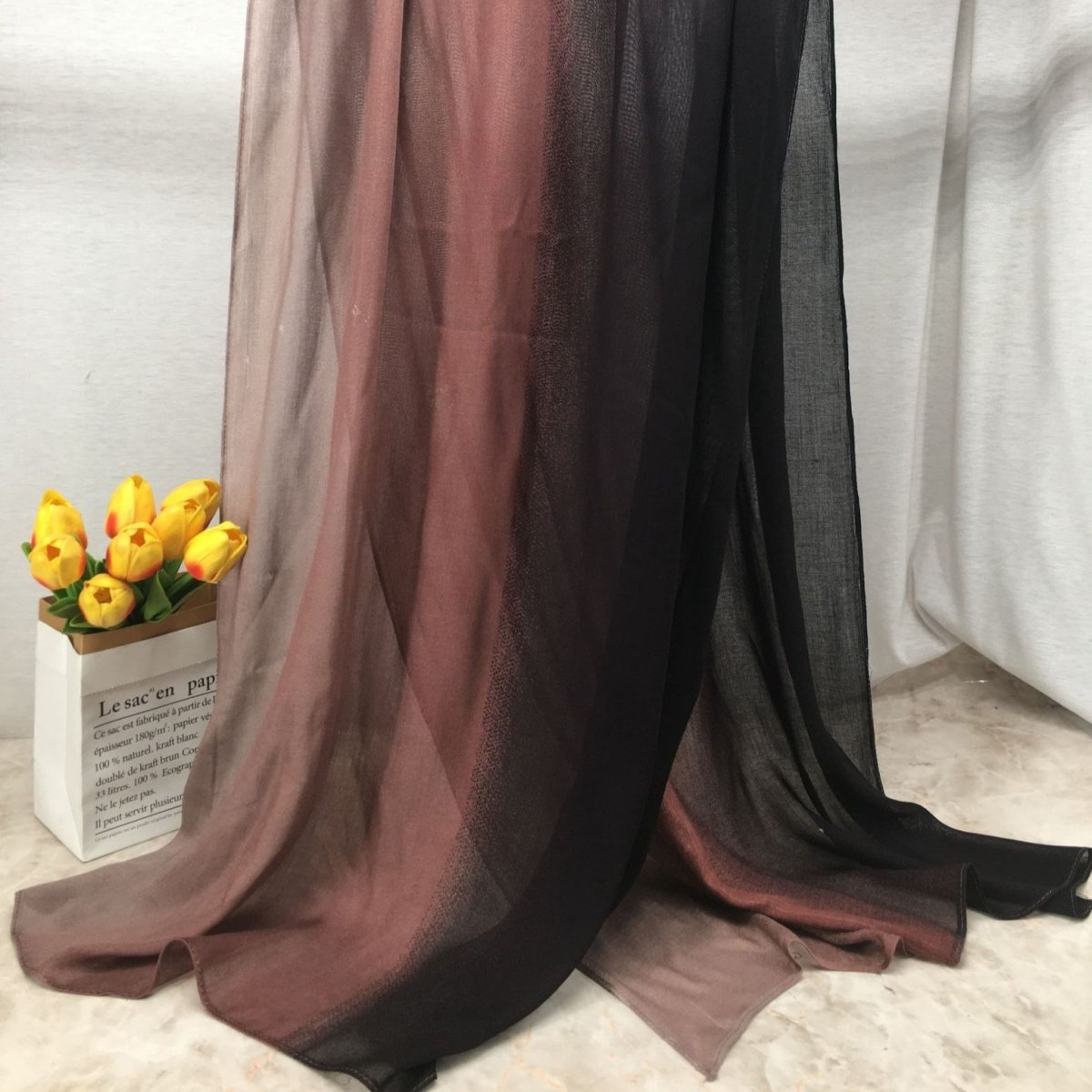 Foulard Hijab Léger et Respirant à Effet Dégradé (MH194)