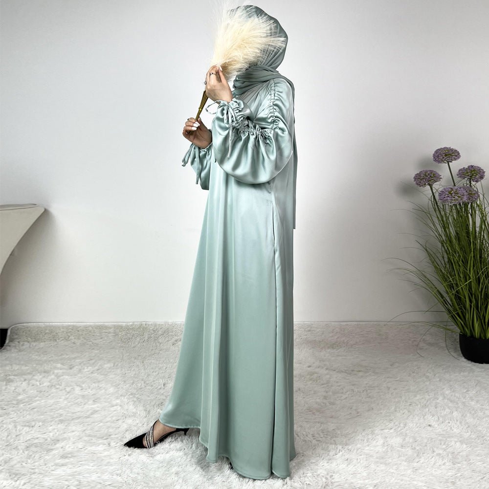 Robe Abaya Ample à Manches Lanterne Ajustables (MA167)