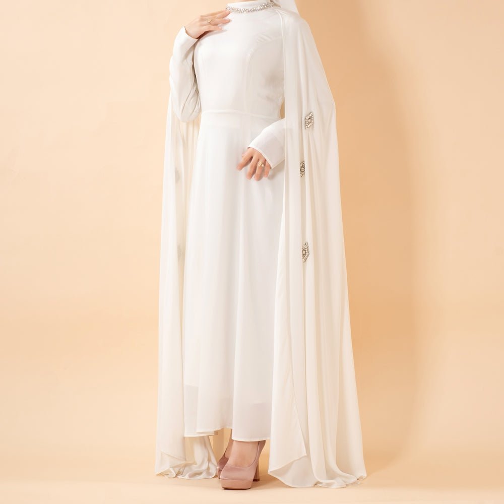 Cape Abaya Royal en Satin de Luxe (MA326)