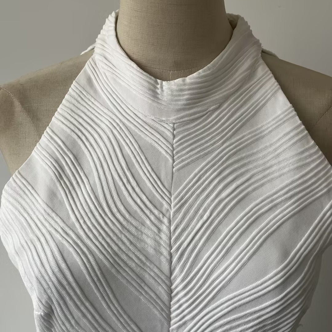 Robe sans manches à col montant (MS362)
